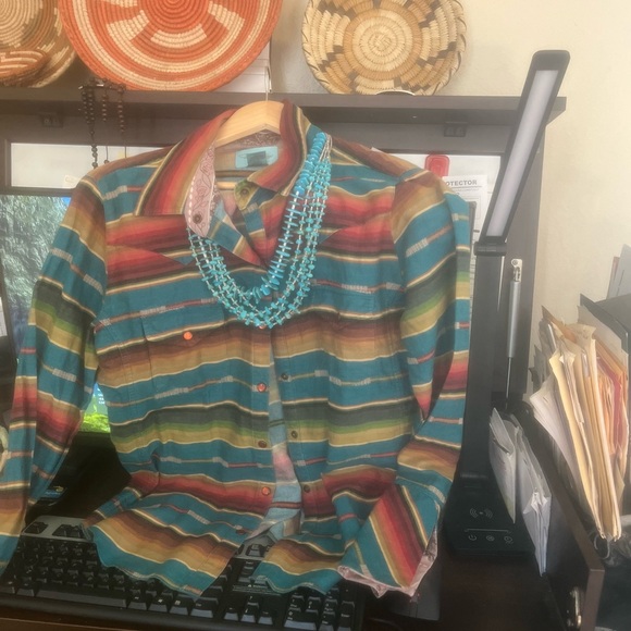 Blue Multi-Strand Necklace with Layered Beads - Picture 8 of 10